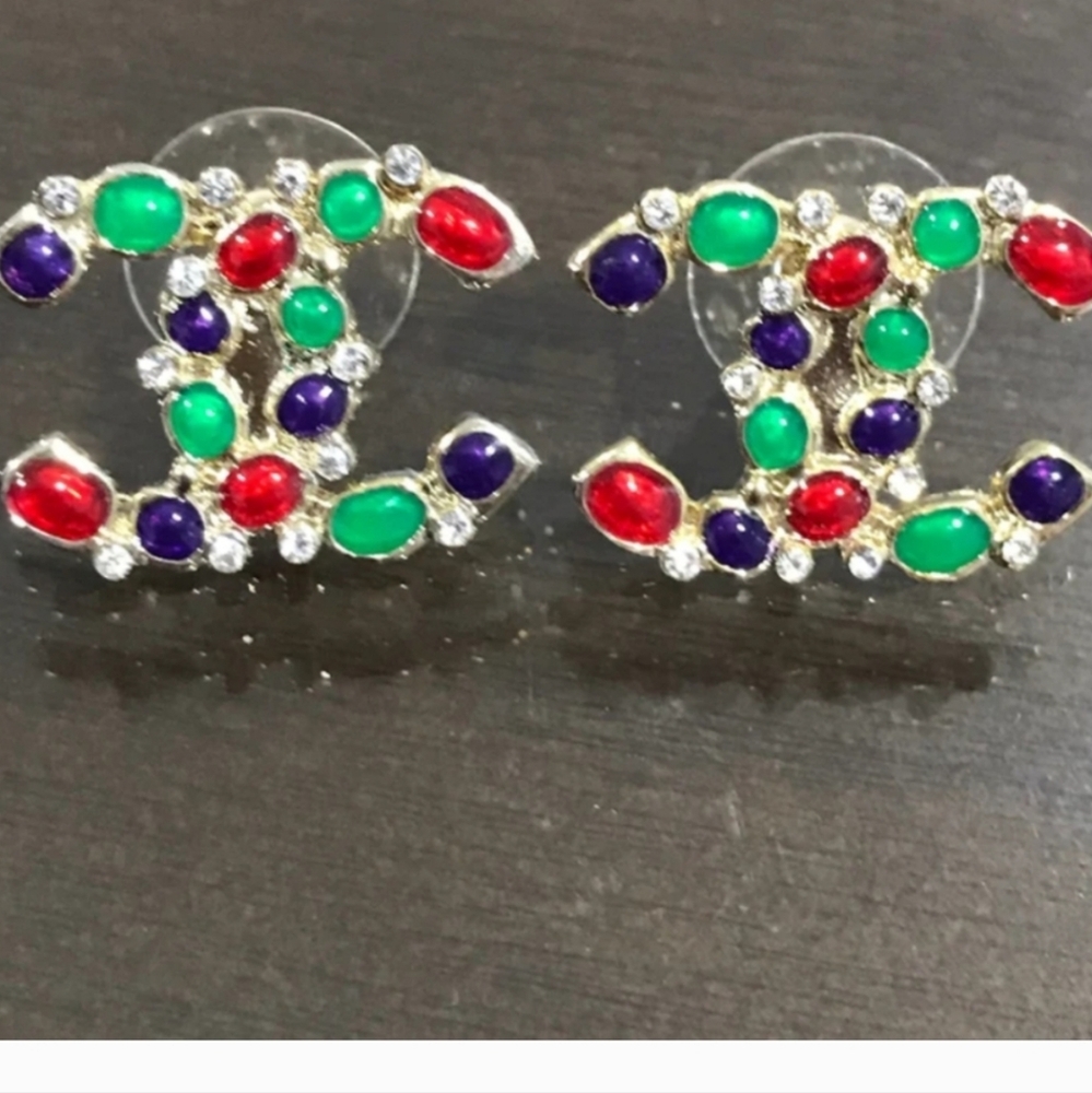 Elegant Multicolor Stud Earrings